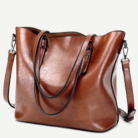 BellanBlue Handbags - Brown Vegan leather Minimalist Tote bag